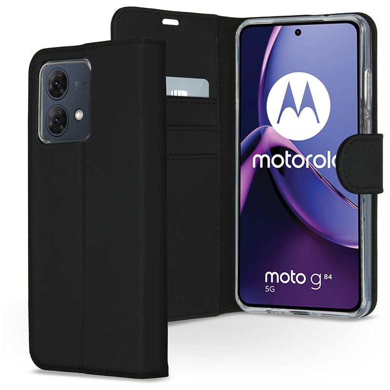 Foto van Accezz wallet softcase bookcase motorola moto g84 telefoonhoesje zwart