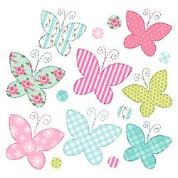 Foto van Crearreda muursticker butterfly 3d meisjes papier 9 stuks