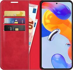 Foto van Just in case wallet magnetic xiaomi redmi note 11 pro 5g book case rood