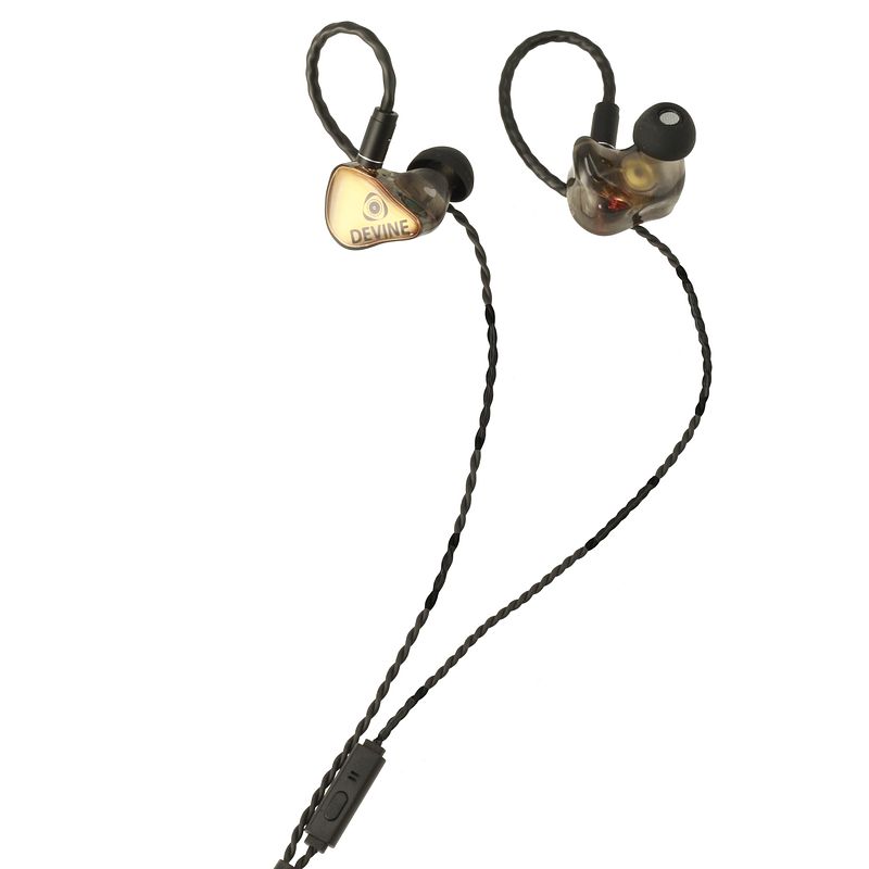 Foto van Devine em-1000-g live drieweg in-ear monitors goud