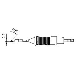 Foto van Weller rt7 soldeerpunt mespunt 45° grootte soldeerpunt 2.2 mm inhoud: 1 stuk(s)