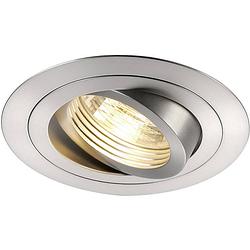 Foto van Slv 111360 new tria inbouwring halogeen gu10 50 w aluminium (geborsteld)