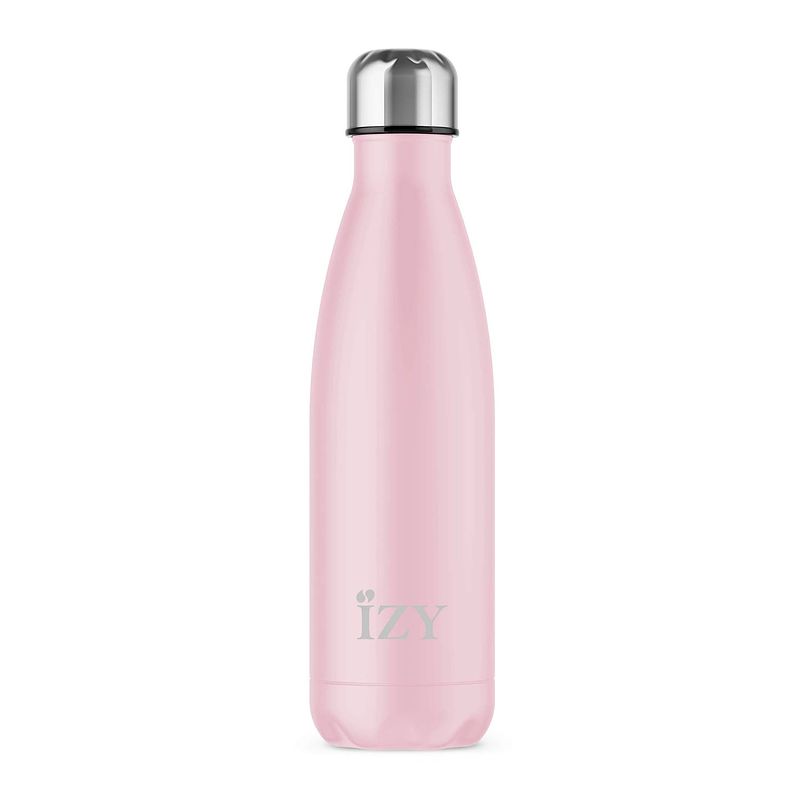 Foto van Izy bottles - thermosfles/isoleerfles 500ml - mat roze