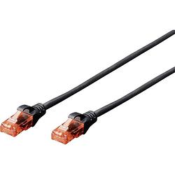 Foto van Digitus dk-1614-010/bl rj45 netwerkkabel, patchkabel cat 6 u/utp 1.00 m zwart 1 stuk(s)