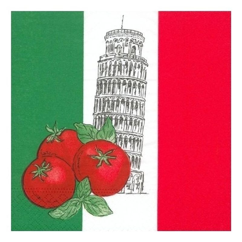 Foto van 50x italie landen thema servetten - feestservetten