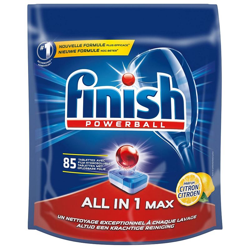 Foto van Finish all in 1 - lemon vaatwastabletten - 85 tabletten