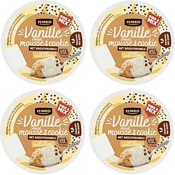 Foto van Jumbo vanille smaak mousse & cookie 4 x 65g