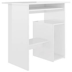 Foto van Vidaxl bureau 80x45x74 cm spaanplaat hoogglans wit