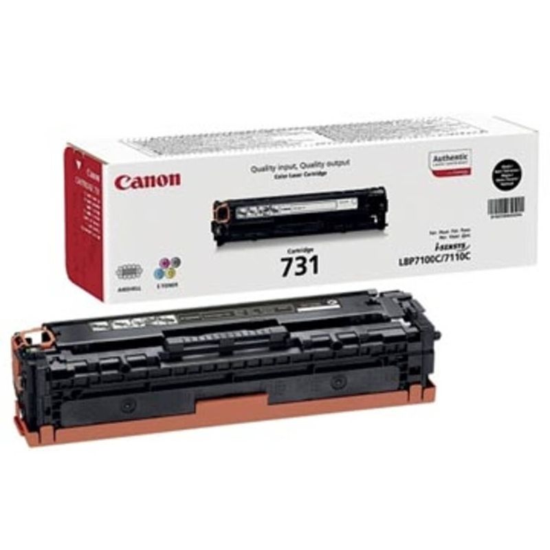 Foto van Canon toner 731bk zwart, 1400 pagina's - oem: 6272b002