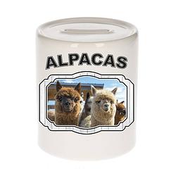 Foto van Dieren alpaca spaarpot - alpacas/ alpacas spaarpotten kinderen 9 cm - spaarpotten