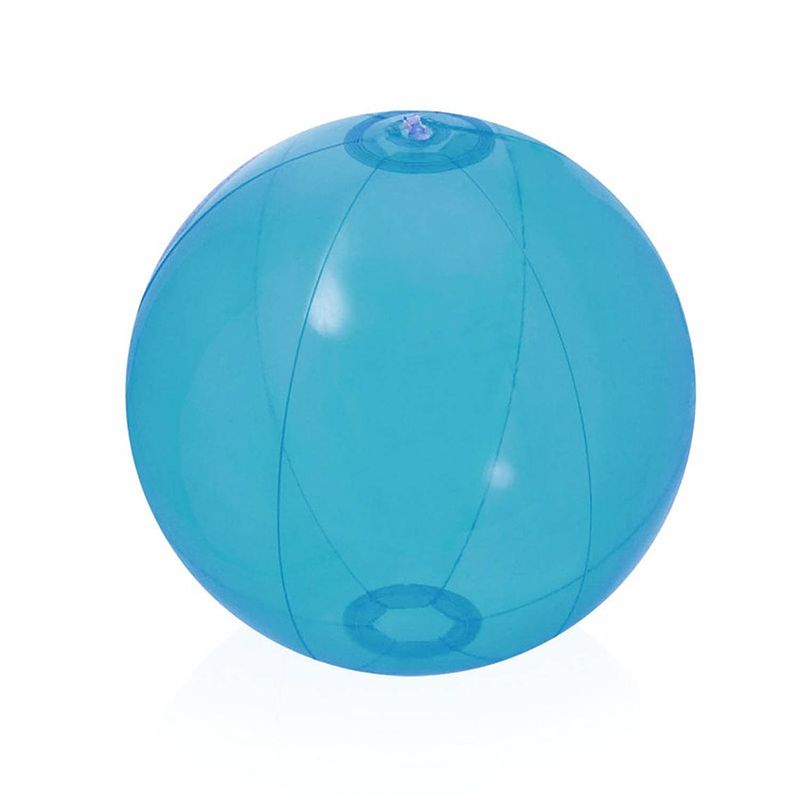 Foto van Opblaasbare strandbal beach fun plastic blauw 28 cm - strandballen