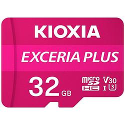 Foto van Kioxia exceria plus microsdhc-kaart 32 gb a1 application performance class, uhs-i, v30 video speed class a1-vermogensstandaard, schokbestendig, waterdicht