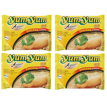 Foto van Yum yum instant noedels kipsmaak 4 x 60g bij jumbo