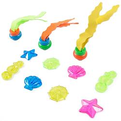 Foto van Set van 11x stuks gekleurd zeewier zwembad speelgoed - duikspeelgoed