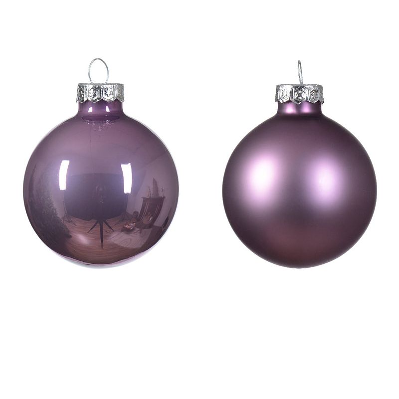 Foto van Decoris - kerstbal glas d5 cm klila ass 12st kerst