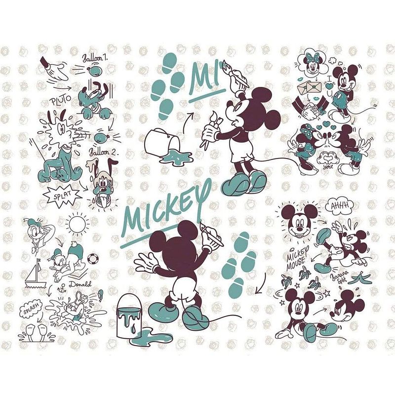 Foto van Komar mickey and friends vlies fotobehang 350x250cm 7-banen