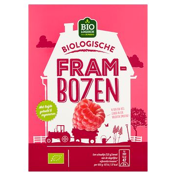 Foto van Jumbo biologische frambozen 250g