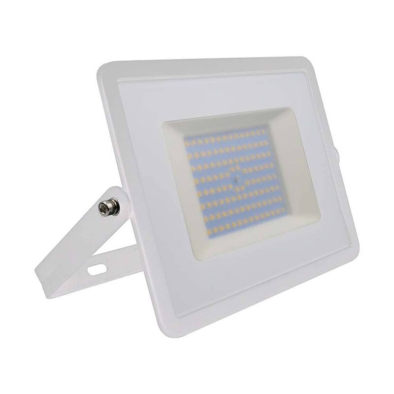 Foto van V-tac vt-40101w-n witte led schijnwerpers - e-serie - ip65 -100w - 8700 lumen - 3000k