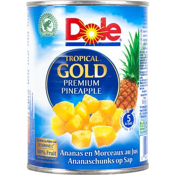 Foto van Dole tropical gold ananas stukjes in sap 567g bij jumbo