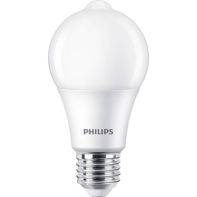 Foto van Philips led lamp e27 8w + sensor