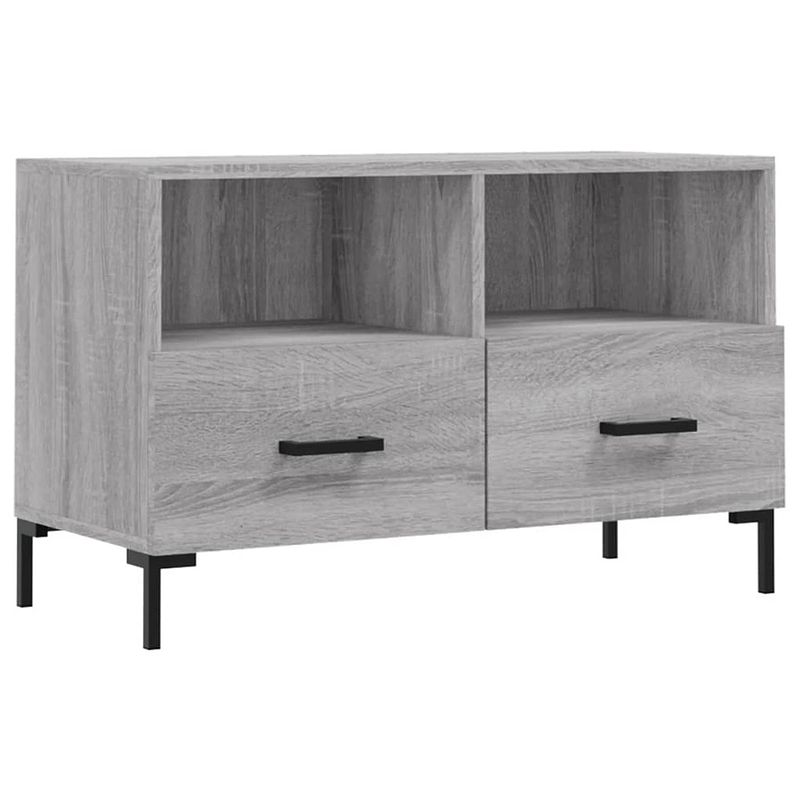 Foto van The living store televisiekast tv-meubel - 80 x 36 x 50 cm - grijs sonoma eiken