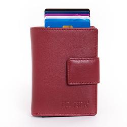 Foto van Figuretta cardprotector leren portemonnee met rfid bescherming rood