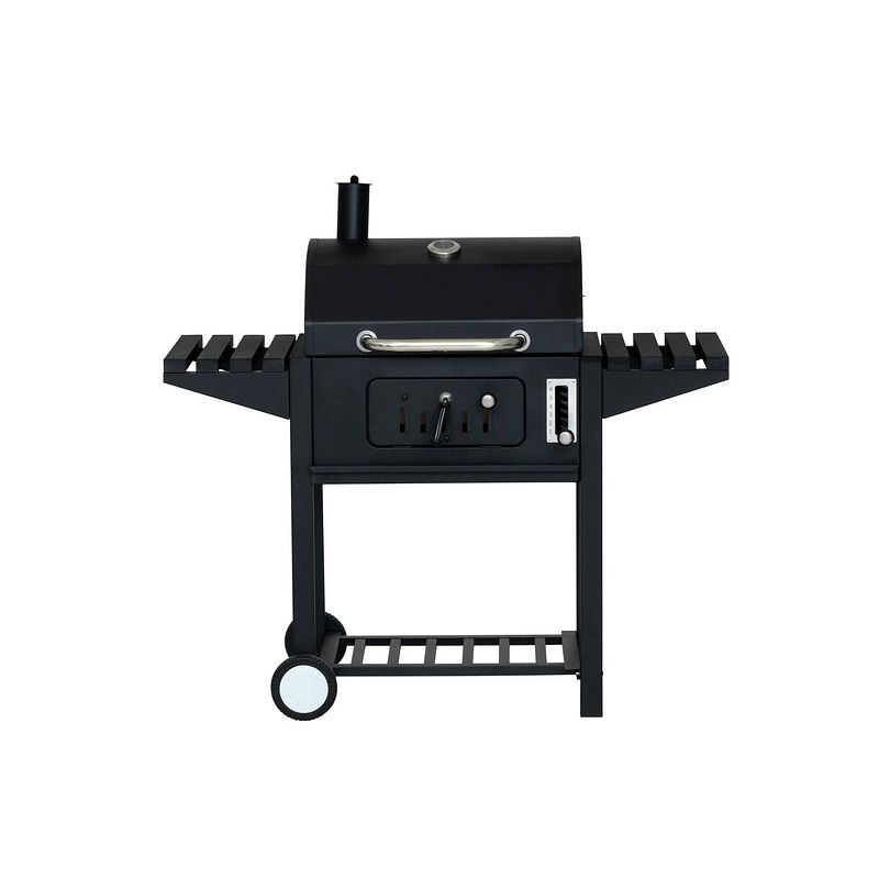 Foto van Mustang avalon 2 houtskool barbecue - 128 x 62 x 124 cm - zwart - 28.5 kg - barbecue