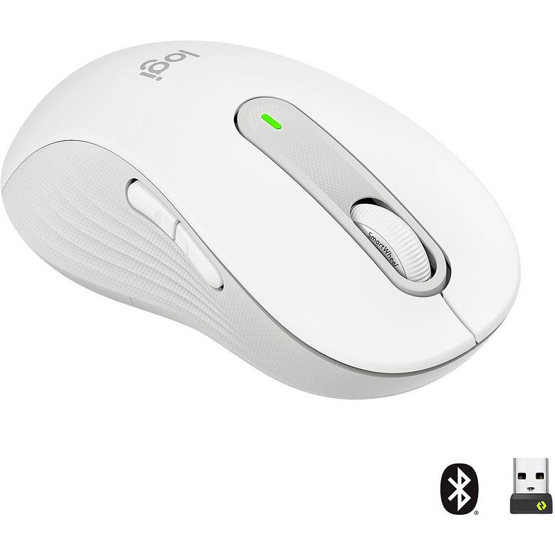 Foto van Logitech muis signature m650 groot linkshandig (wit)