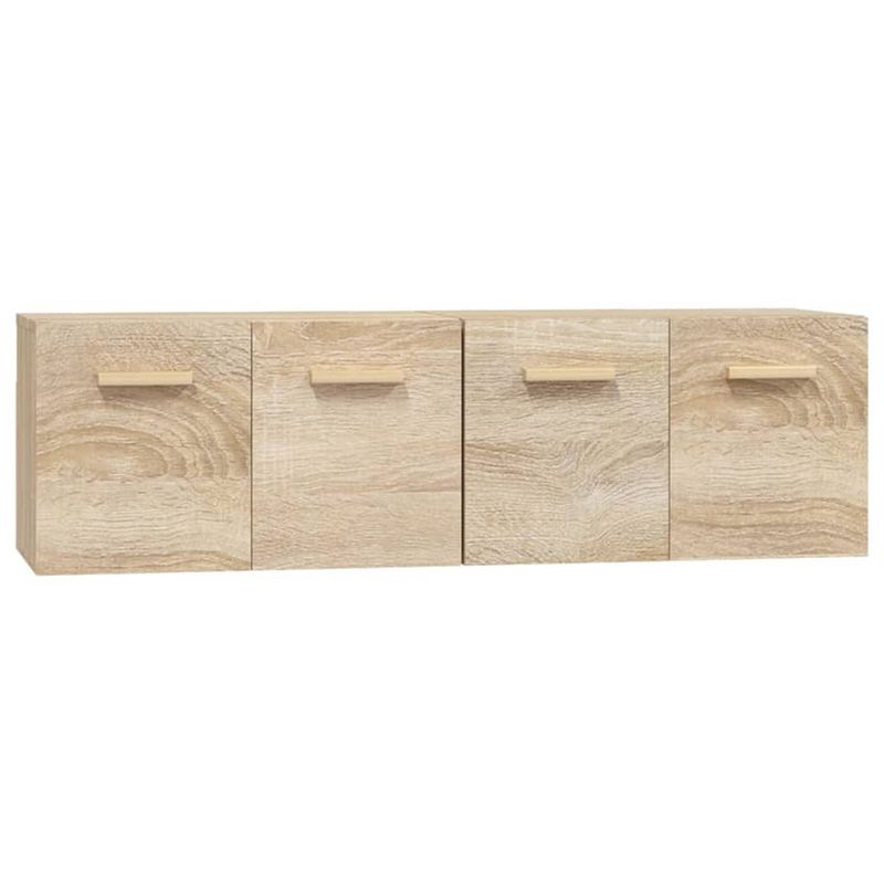 Foto van Vidaxl wandkasten 2 st 60x36,5x35 cm bewerkt hout sonoma eikenkleurig