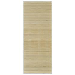 Foto van The living store bamboe tapijt - naturel - 160 x 230 cm - anti-slip pvc-onderkant