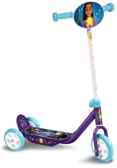 Foto van Disney wish 3 wiel kinderstep meisjes paars/blauw/wit