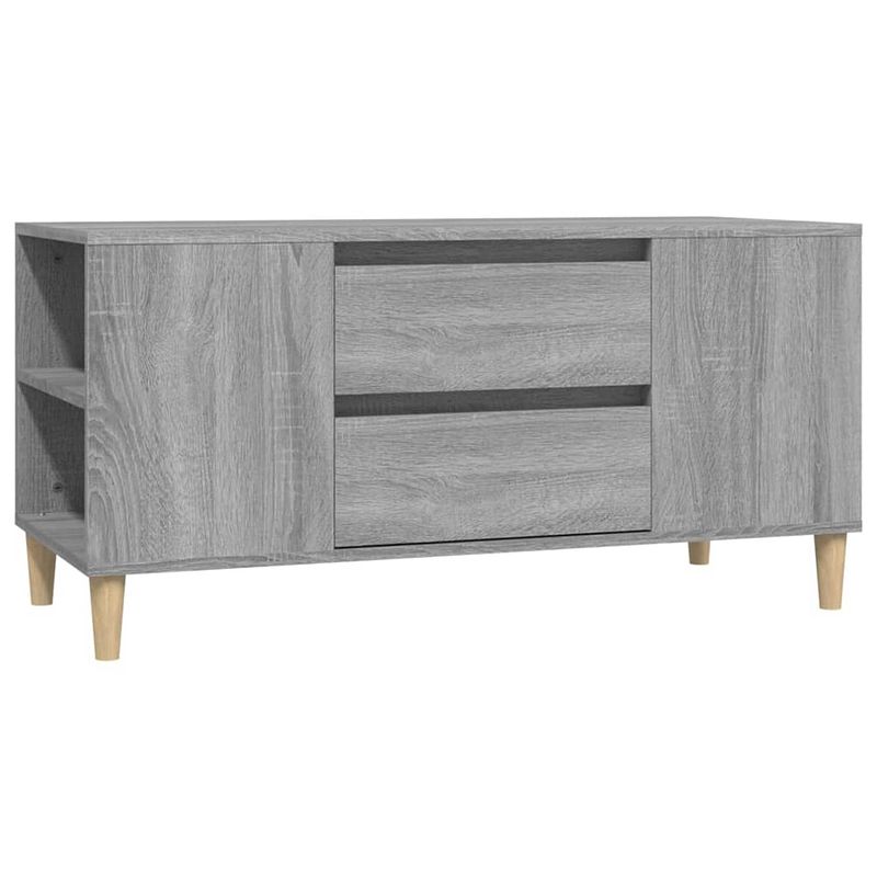 Foto van The living store tv meubel scandinavisch grijs sonoma eiken - 102x44.5x50 cm