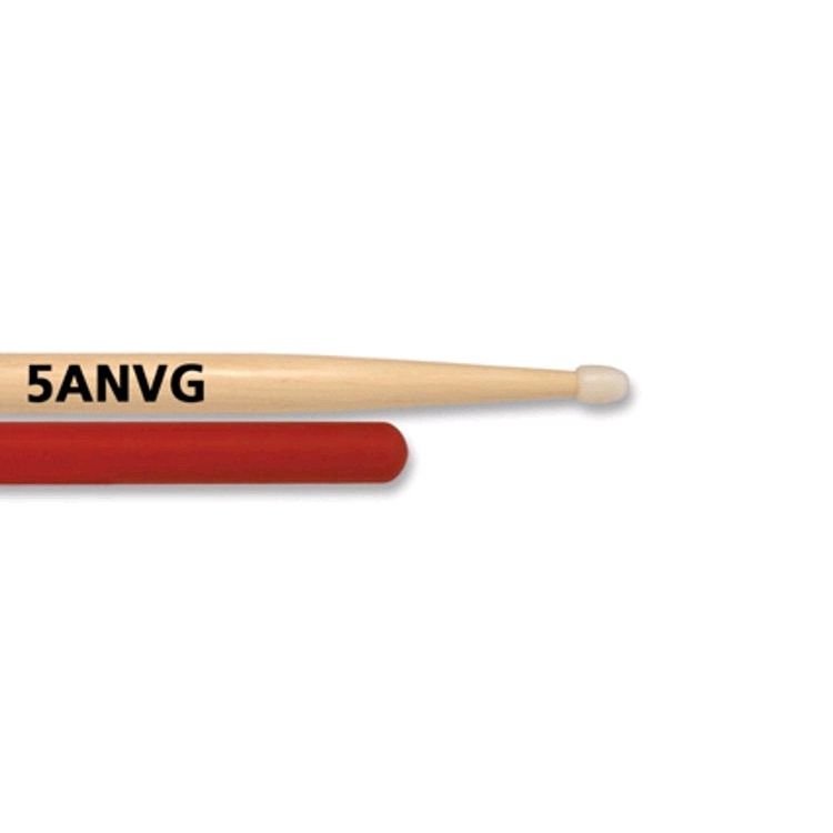 Foto van Vic firth 5anvg vic grip drumstokken hickory 5a met nylon tip