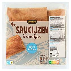 Foto van Jumbo saucijzenbroodjes 4 stuks