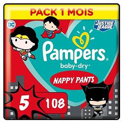 Foto van Pampers baby-dry broek maat 5 - 27 slipjes - 1 maandverpakking