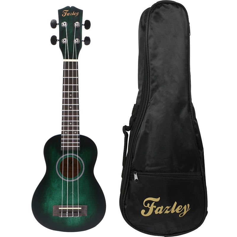 Foto van Fazley k5521-col-g colourtune sopraan ukelele + gigbag