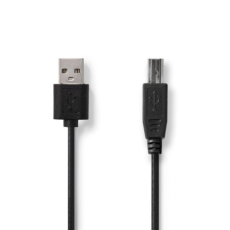 Foto van Nedis usb-kabel - zwart - 3.00 m