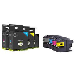 Foto van Inktmedia® - geschikt set brother lc-421xl inkt cartridge zwart cyaan magenta en geel hoge capaciteit