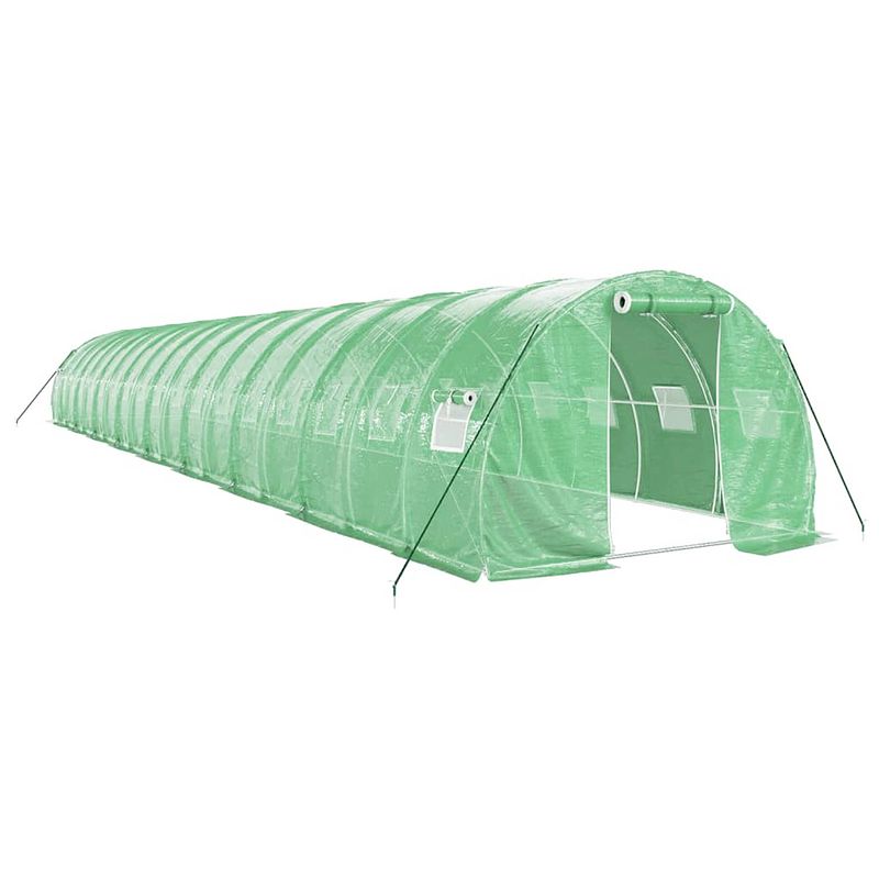 Foto van The living store tuinkas - xl - 18 x 3 x 2 m - pe en gegalvaniseerd staal - groen