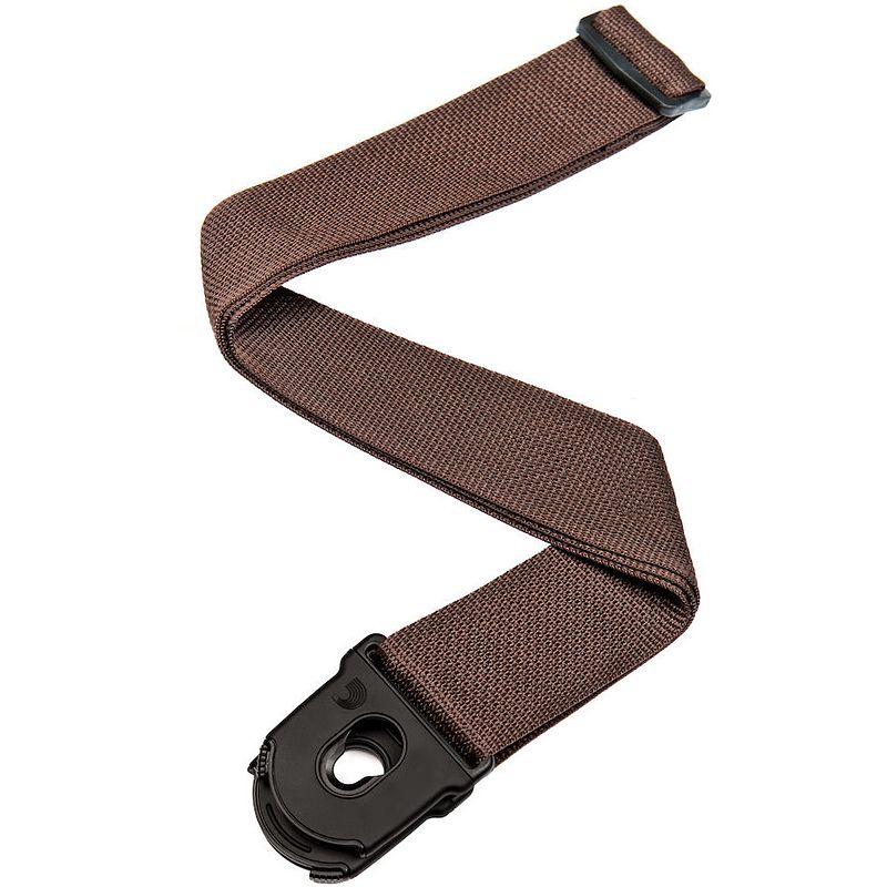 Foto van D'saddario pwspl209 planet lock guitar strap gitaarband bruin