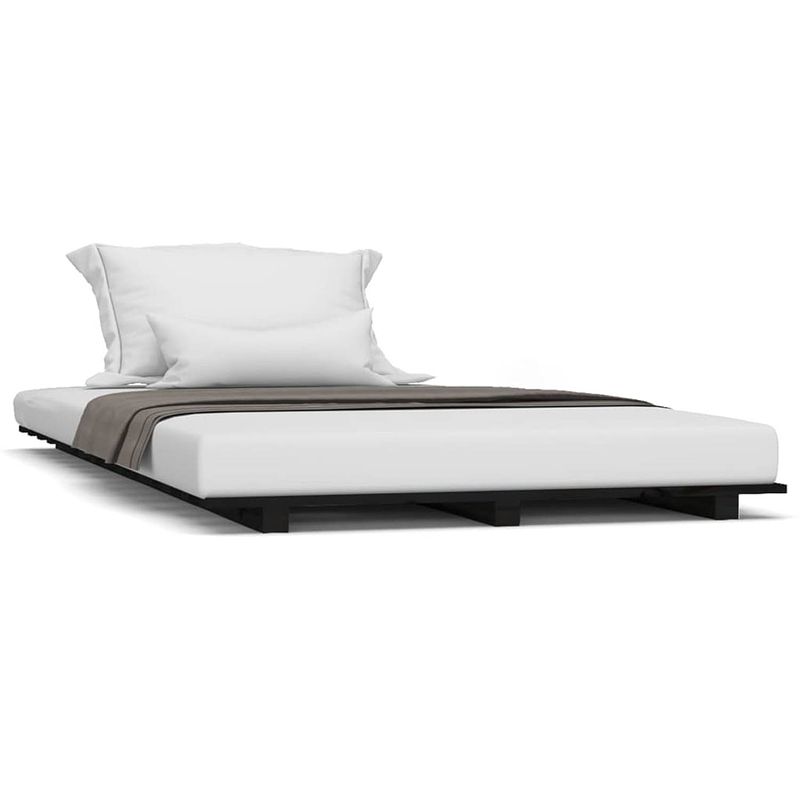 Foto van The living store houten bedframe - massief grenenhout - 190x75 cm - stabiel - stevig