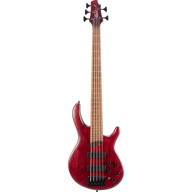 Foto van Cort b5 element open pore burgundy red 5-snarige elektrische basgitaar