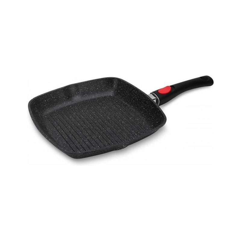 Foto van Edënbërg stonetec line - keramische grillpan met deksel - 24x24 cm - 3-laags anti-aanbaklaag!