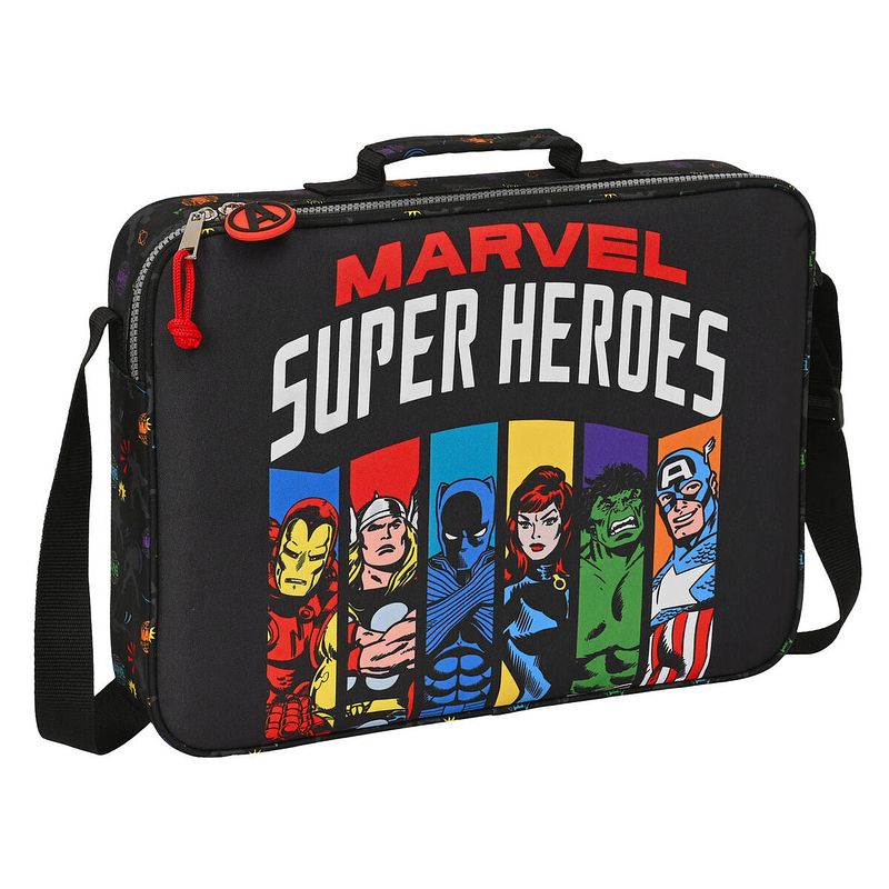 Foto van Schooltas the avengers super heroes zwart (38 x 28 x 6 cm)