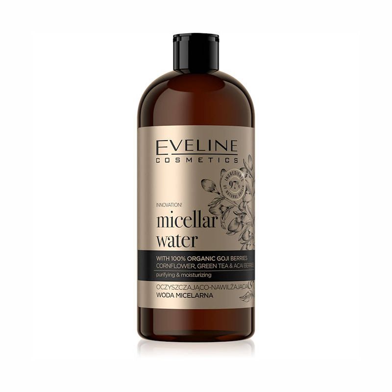 Foto van Eveline cosmetics organic gold micellar water 500ml.