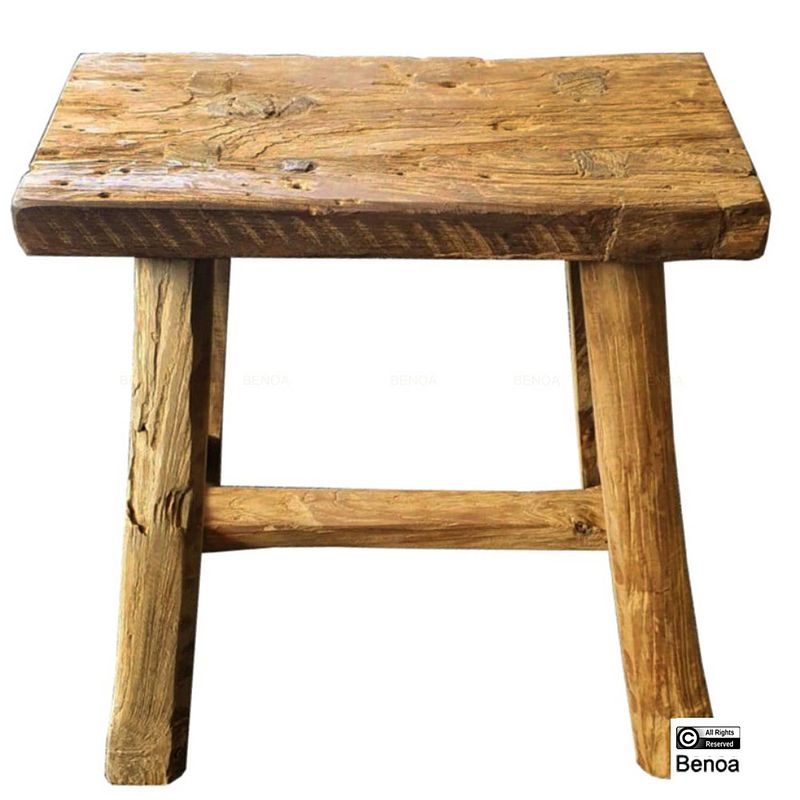 Foto van Benoa blora old teak bench 40-50 cm