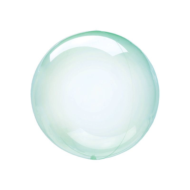 Foto van Anagram folieballon clearz petite crystal 30 cm transparant groen