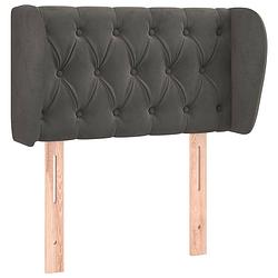 Foto van The living store hoofdeind classic - hoofdbord - donkergrijs - 83 x 23 x 78/88 cm - fluweel