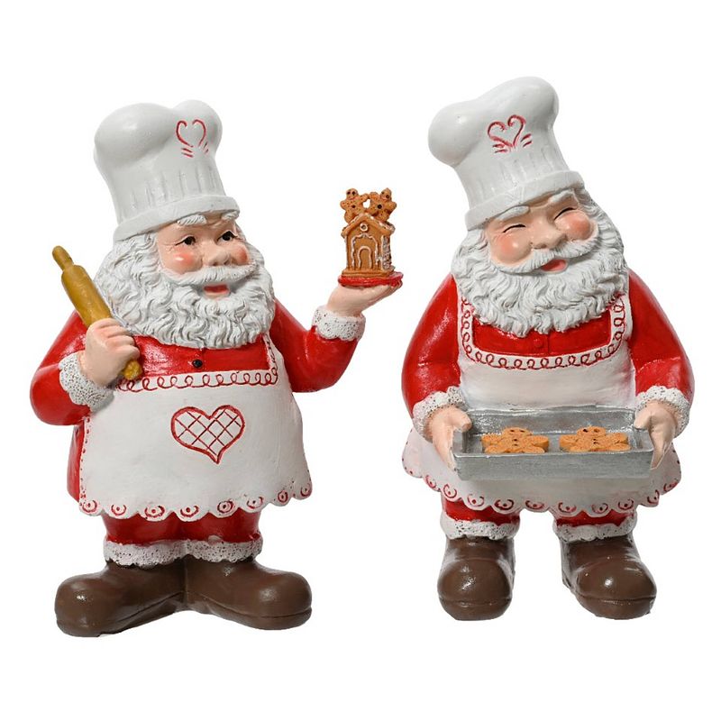 Foto van Decoris - kerstman polyresin l9b8h15 cm mlt a2 kerst