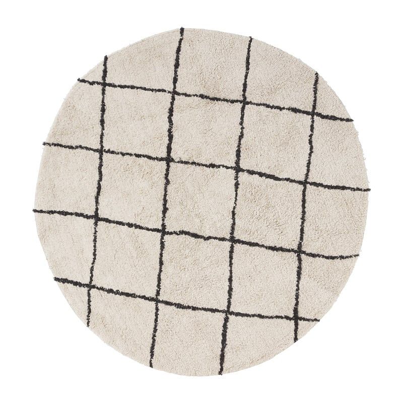 Foto van Vloerkleed berber rond - bruin/beige - ø120 cm